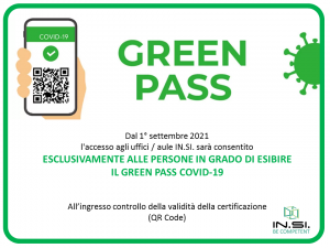 Per l'accesso all'Opificio Industriale; il Green Pass non è necessario; Ma sono necessari i D.P.I. AntiCovid